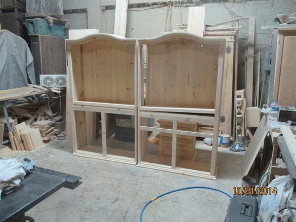 custom wood bookcases